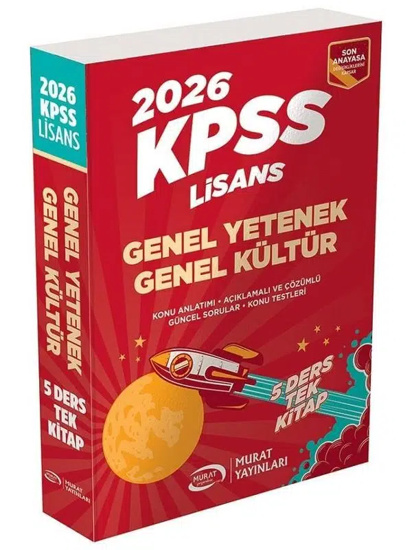 Murat 2026 KPSS Lisans Genel Yetenek Genel Kültür Konu Anlatımlı Tek Kitap Murat Yayınları