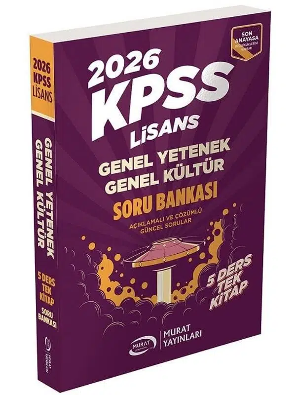 Murat 2026 KPSS Lisans Genel Yetenek Genel Kültür Soru Bankası Tek Kitap Çözümlü Tek Kitap