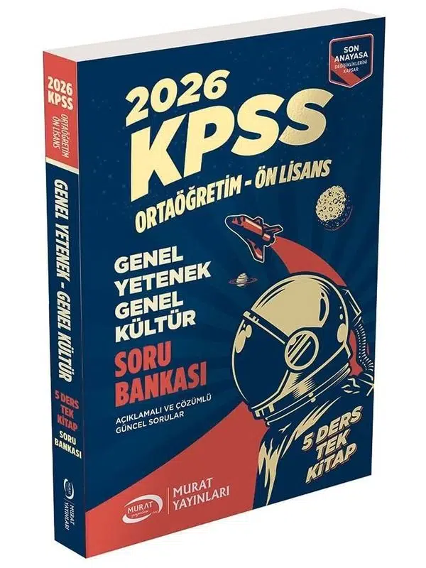Murat 2026 KPSS Lise Ortaöğretim Ön Lisans Soru Bankası 5 Ders Tek Kitap Çözümlü Murat Yayınları