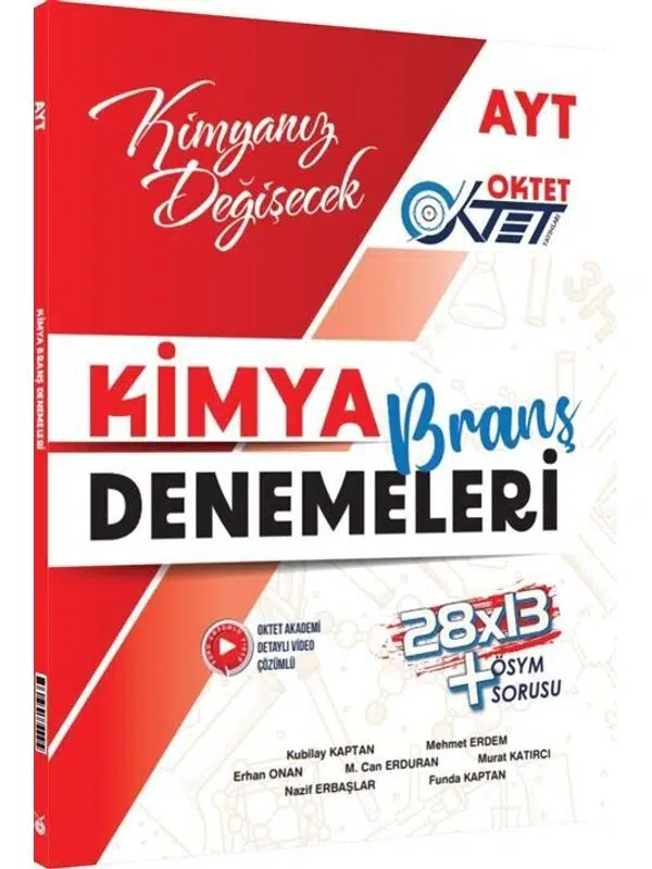 Oktet Yayınları AYT Kimya 28 x 13 Branş Denemeleri