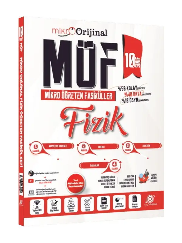 Orijinal Mikro 10. Sınıf Fizik MÖF Mikro Öğreten 4 lü Fasikül Seti