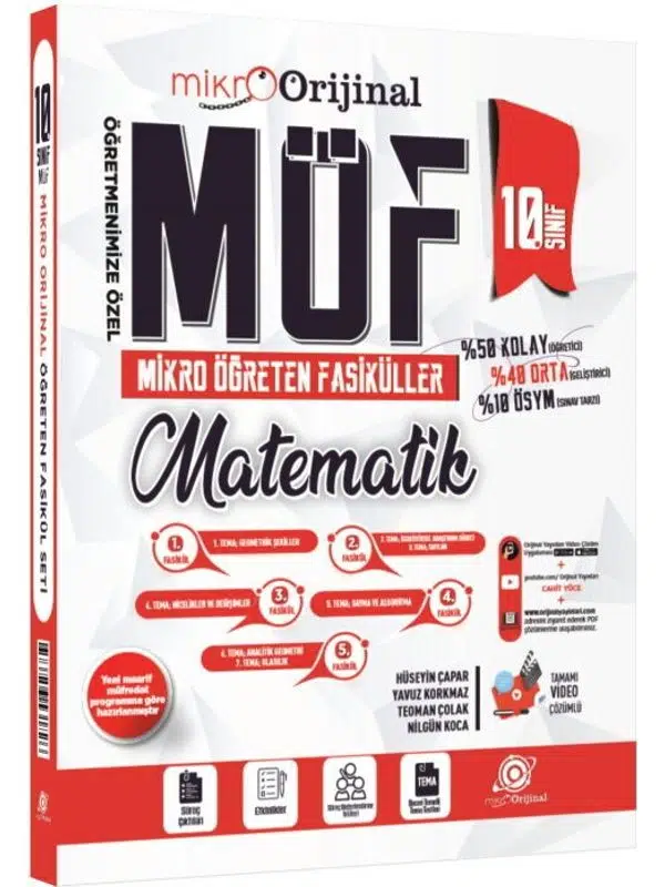 Orijinal Mikro 10. Sınıf Matematik MÖF Mikro Öğreten Fasiküller Paragraf 2 Deneme Hediye