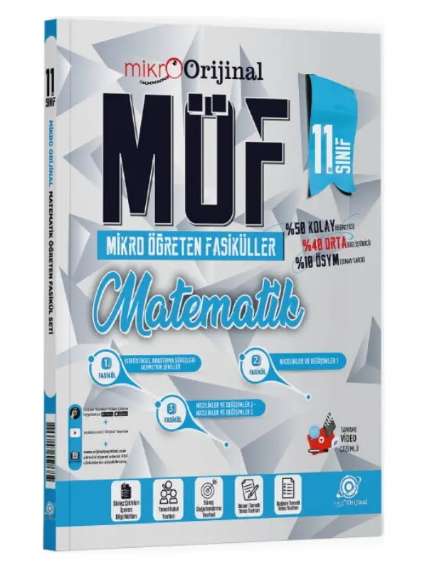 Orijinal Mikro 11. Sınıf Matematik MÖF Mikro Öğreten Fasikül Set