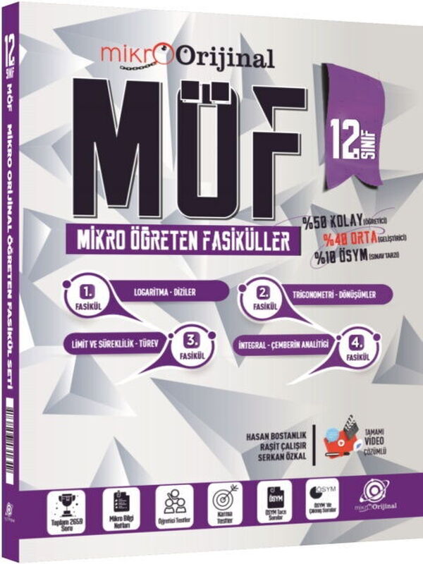 Orijinal Mikro 12. Sınıf Matematik MÖF Mikro Öğreten Fasiküller Paragraf 2 Deneme Hediye