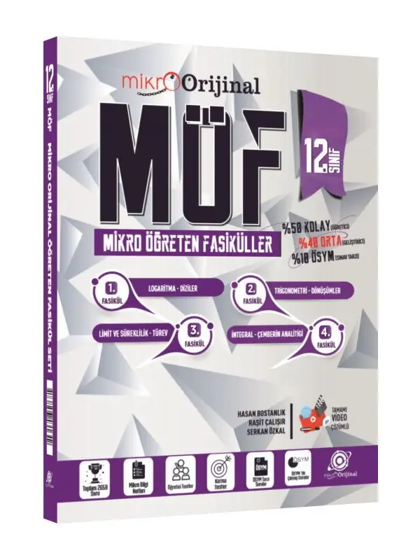 Orijinal Mikro 12. Sınıf Matematik MÖF Mikro Öğreten Fasiküller Paragraf 2 Deneme Hediye