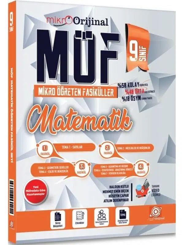 Orijinal Mikro 9. Sınıf Matematik MÖF Mikro Öğreten Fasiküller Paragraf 2 Deneme Hediye