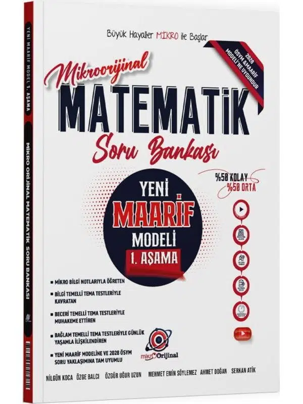 Orijinal Mikro TYT Matematik Maarif Modeli 1. Aşama Soru Bankası