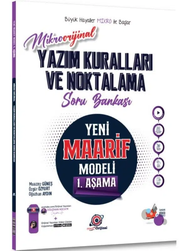 Orijinal Mikro Yazım Kuralları ve Noktalama Maarif Model Soru Bankası