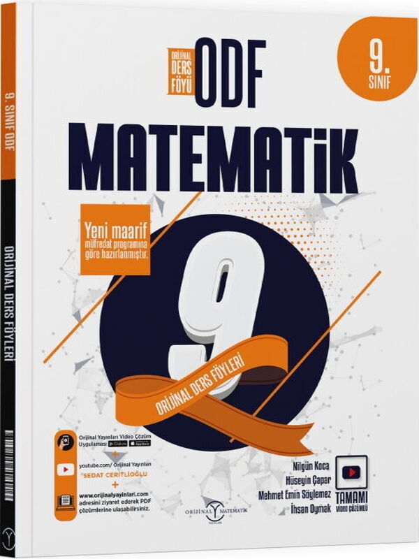 Orijinal Yayınları 9. Sınıf Matematik ODF Orijinal Ders Föyleri Paragraf 2 Deneme Hediye