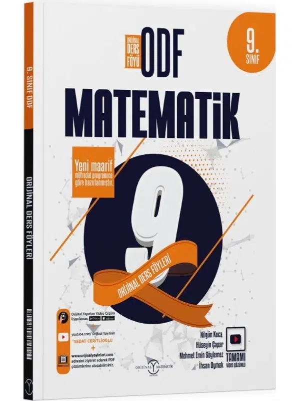 Orijinal Yayınları 9. Sınıf Matematik ODF Orijinal Ders Föyleri Paragraf 2 Deneme Hediye