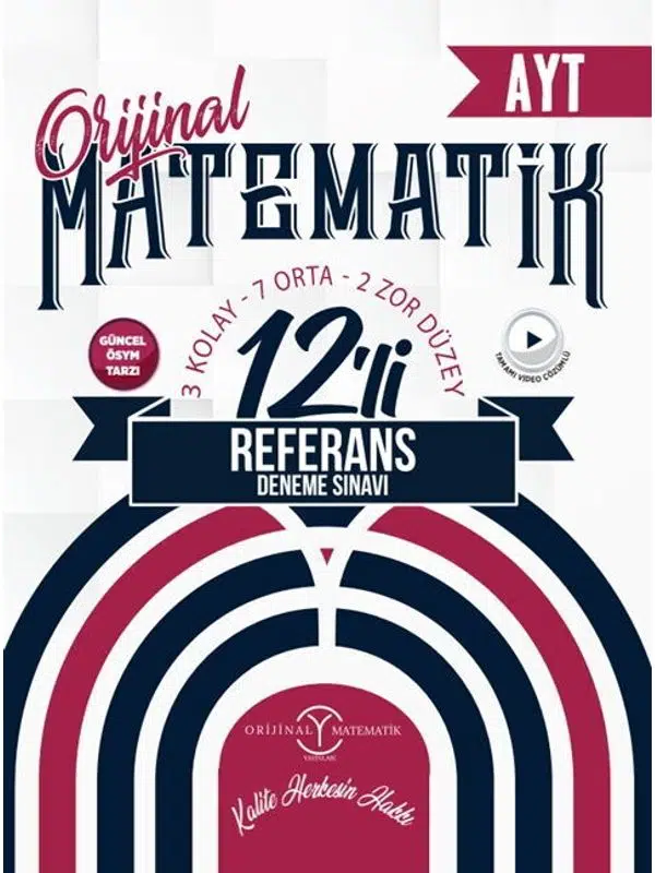 Orijinal Yayınları AYT Matematik Referans 12 li Deneme Sınavı