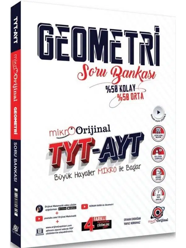 Orijinal Yayınları TYT AYT Geometri Mikro Soru Bankası Paragraf 2 Deneme Hediye