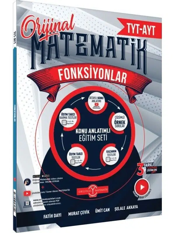 Orijinal Yayınları TYT AYT Matematik Fonksiyonlar Konu Anlatımlı Eğitim Seti