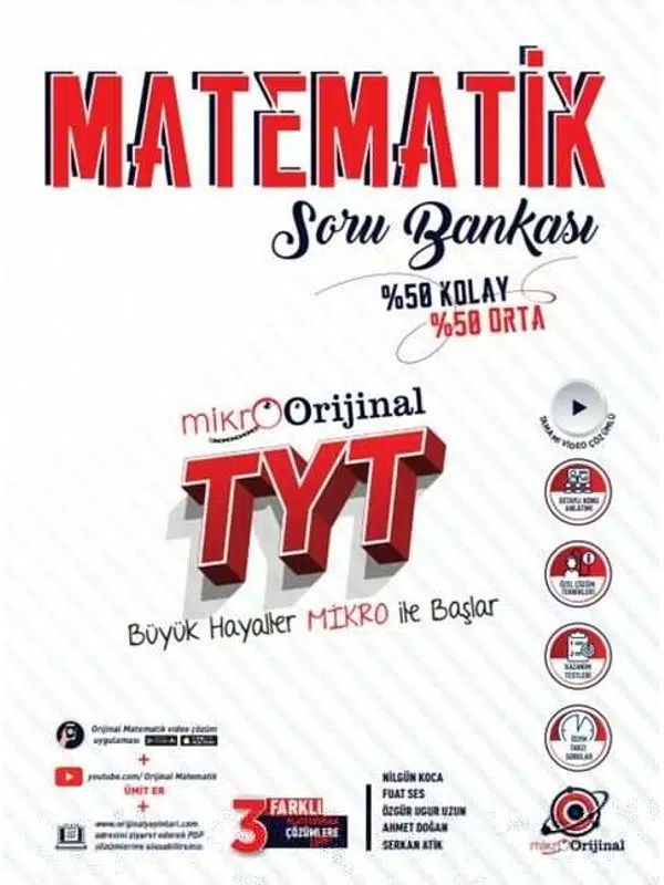Orijinal Yayınları TYT Matematik Mikro Soru Bankası Paragraf 2 Deneme Hediye