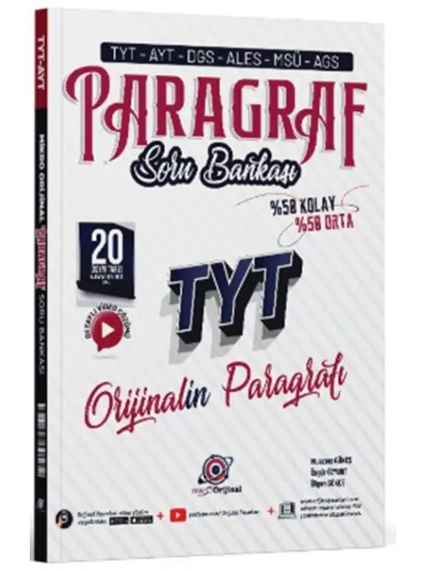 Orijinal Yayınları TYT Paragraf Mikro Soru Bankası