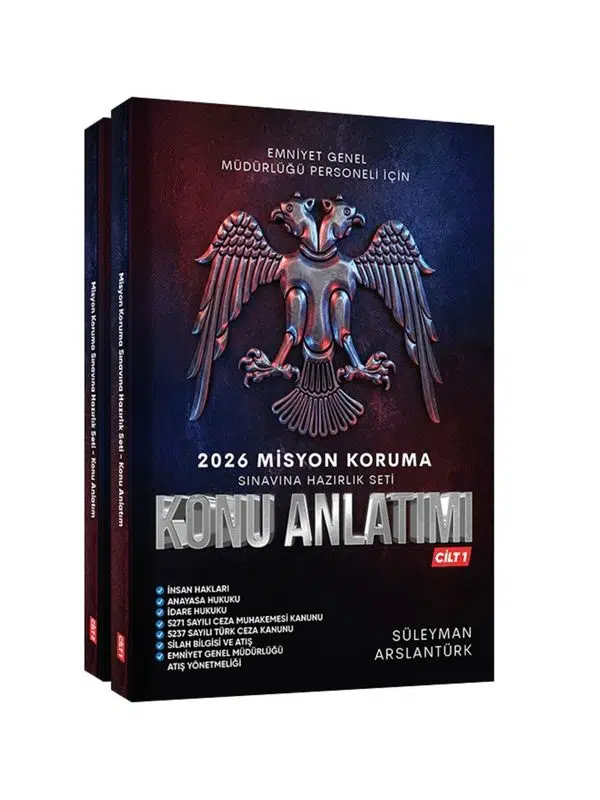 Süleyman Arslantürk 2026 Misyon Koruma Sınavı Hazırlık Konu Anlatım Seti 2 Cilt Takım