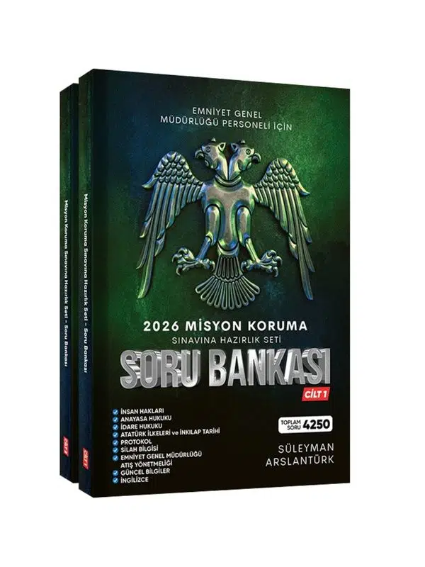 Süleyman Arslantürk 2026 Misyon Koruma Sınavı Hazırlık Soru Bankası Seti 2 Cilt Takım