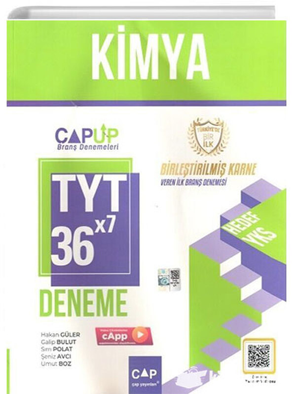 TYT Kimya 36 x 7 Up Deneme Çap Yayınları Parlayan Paragraf 2 Deneme Hediye