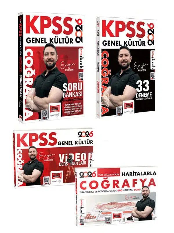 Yargı 2026 KPSS Genel Kültür Coğrafya Soru - Deneme Video Ders Harita Seti Engin Eraydın 