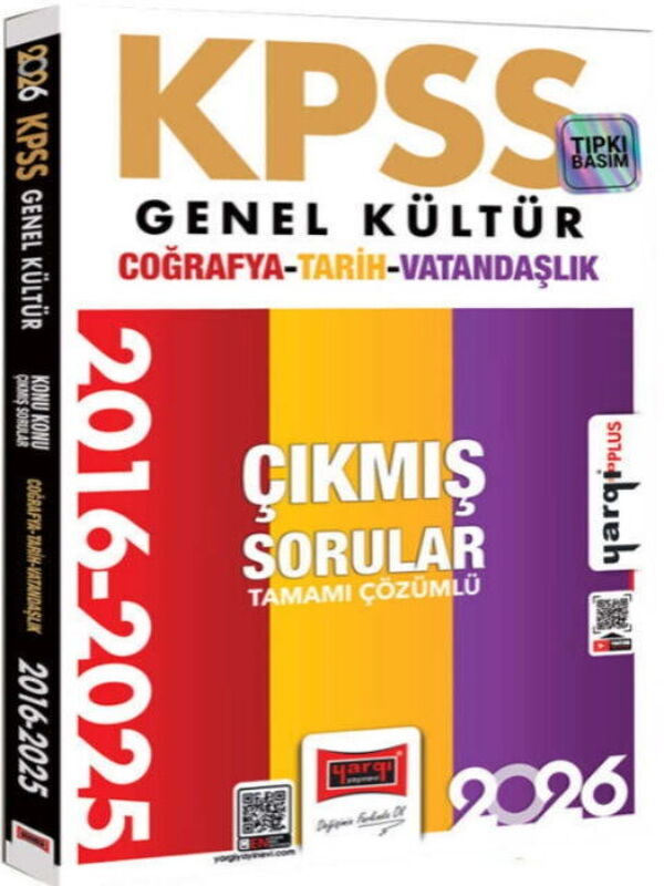 Yargı 2026 KPSS Tarih Coğrafya Vatandaşlık 2016 2026 Konu Konu Tamamı Çözümlü Çıkmış Sorular