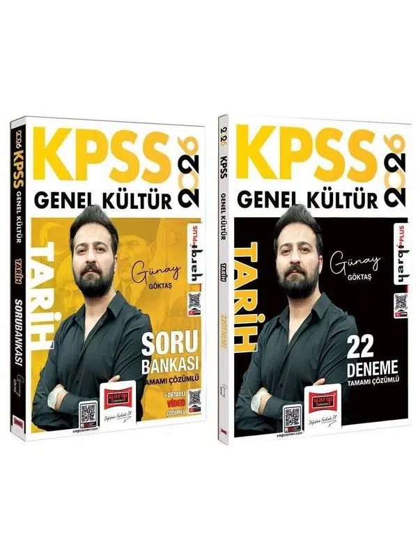 Yargı 2026 KPSS Tarih Soru Bankası + 22 Deneme 2 li Set Günay Göktaş Yargı Yayınları Paragraf Hediye