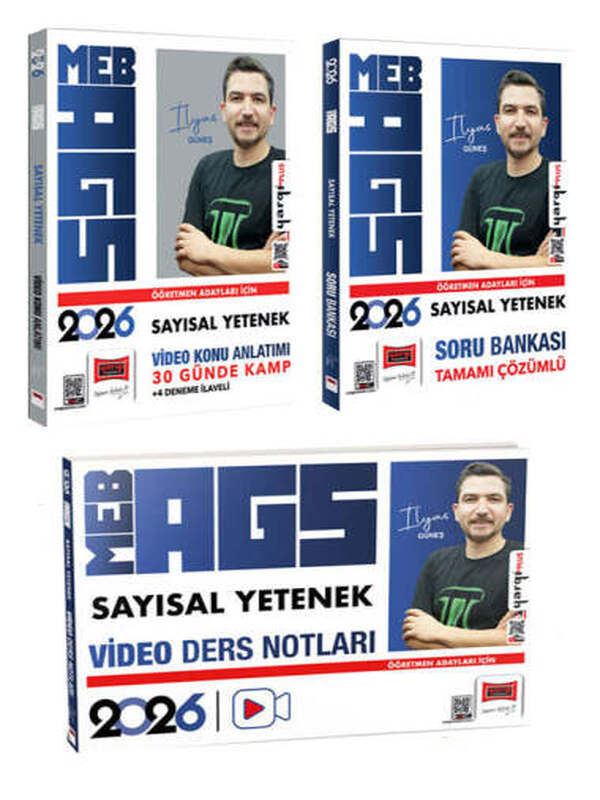 Yargı Yayınları 2026 MEB-AGS Öğretmen Adayları İçin Sayısal Kamp - Soru - Video Ders Notları Seti (İlyas Güneş)