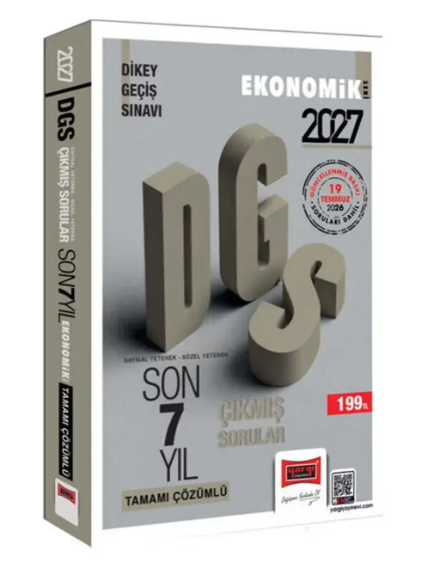 Yargı 2027 DGS Sayısal Sözel Yetenek Tamamı Çözümlü Son 7 Yıl Çıkmış Sorular Ekonomik