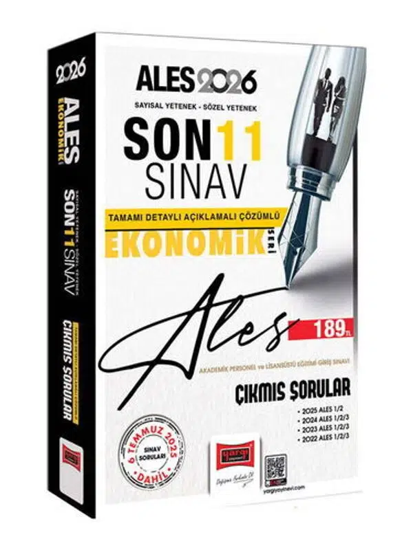 Yargı Yayınları 2026 ALES Ekonomik Seri Son 11 Sınav Çıkmış Sorular