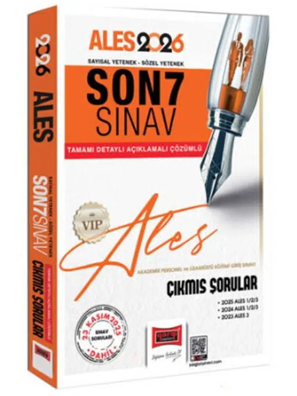 Yargı Yayınları 2026 ALES Sayısal Sözel Yetenek Son 7 Sınav Çıkmış Sorular
