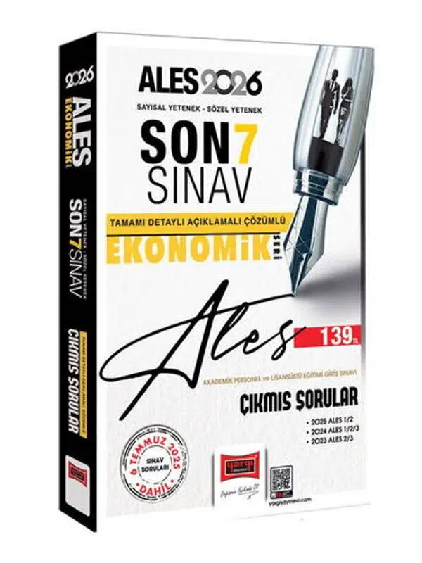 Yargı Yayınları 2026 ALES Sayısal-Sözel Yetenek Son 7 Sınav Çıkmış Sorular (Ekonomik Baskı)