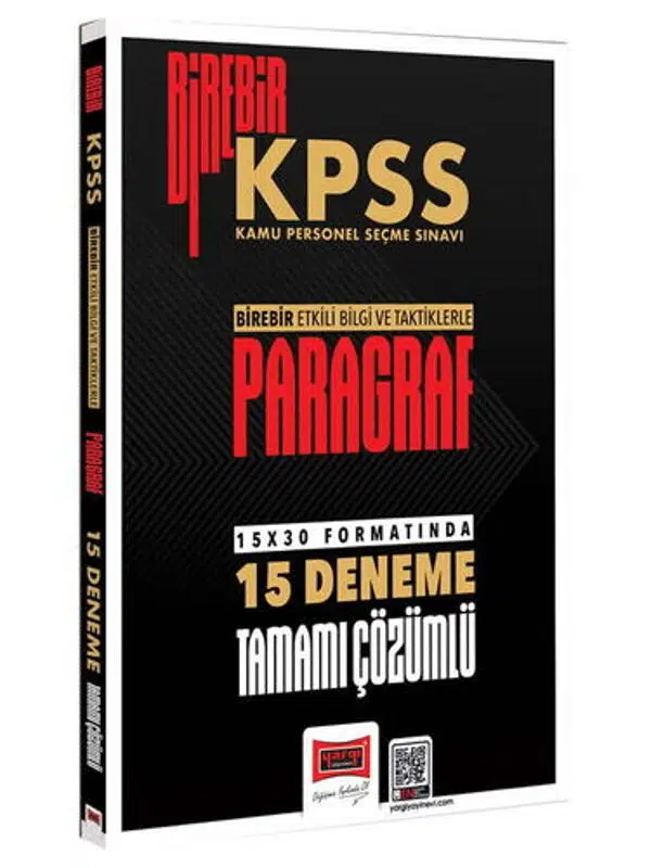 Yargı Yayınları 2026 Birebir KPSS Paragraf Tamamı Çözümlü 15 Deneme Sınavı