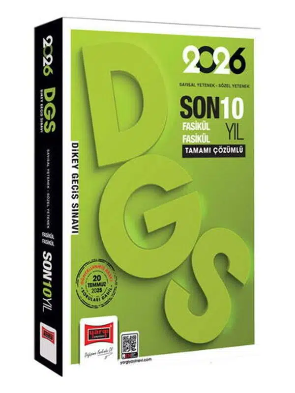Yargı Yayınları 2026 DGS Sayısal-Sözel Yetenek Fasikül Fasikül Son 10 Yıl Çıkmış Sorular