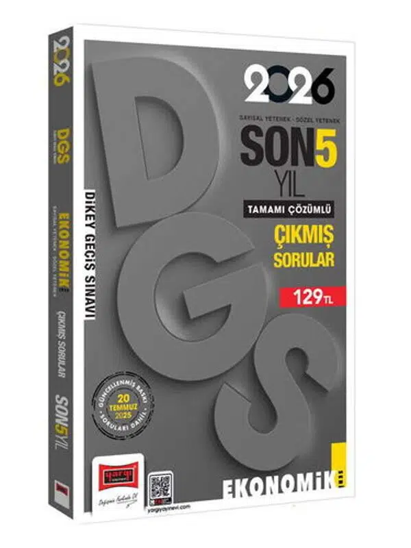 Yargı Yayınları 2026 DGS Sayısal-Sözel Yetenek Son 5 Yıl Çıkmış Sorular (Ekonomik Baskı)