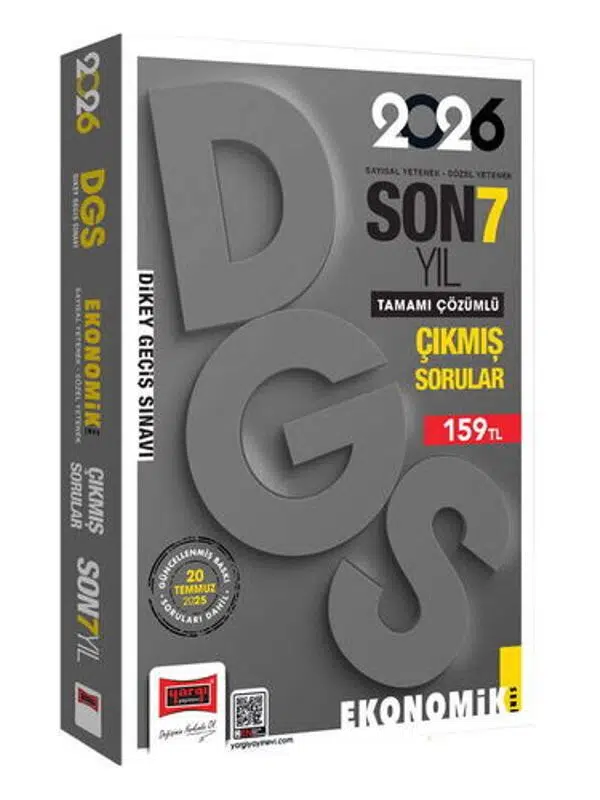 Yargı Yayınları 2026 DGS Sayısal-Sözel Yetenek Son 7 Yıl Çıkmış Sorular (Ekonomik Baskı)