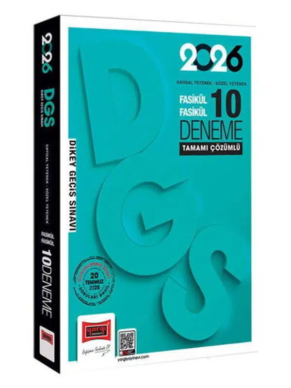 Yargı Yayınları 2026 DGS Sayısal-Sözel Yetenek Tamamı Çözümlü 10 Deneme