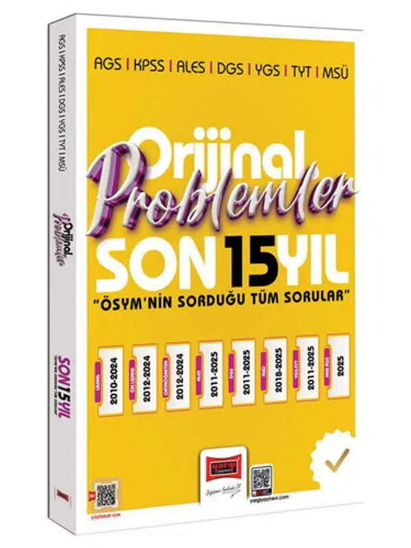 Yargı Yayınları 2026 KPSS AGS ALES DGS YGS TYT MSÜ Orijinal Problemler Son 15 Yıl Çıkmış Sorular