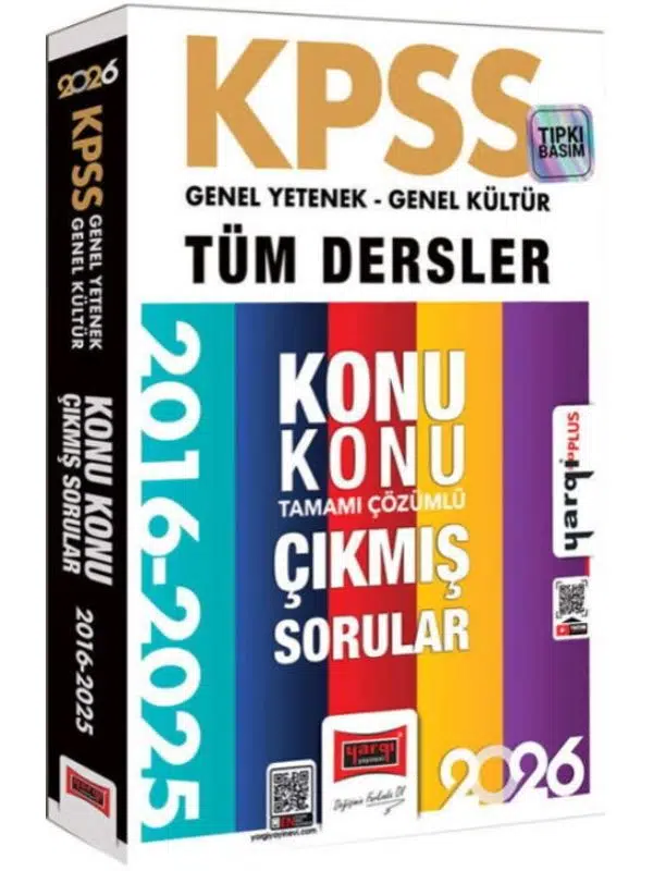Yargı Yayınları 2026 KPSS Genel Kültür Genel Yetenek Tüm Dersler Tamamı Çözümlü 10 Yıl Çıkmış Sorular