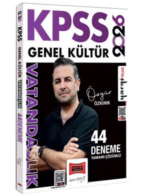 Yargı Yayınları 2026 KPSS Genel Kültür Tamamı Çözümlü Vatandaşlık 44 Deneme