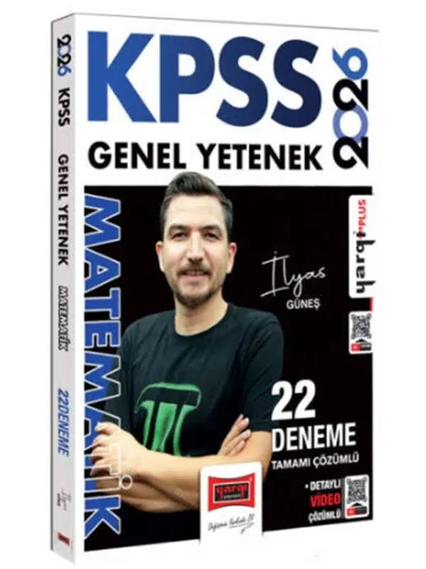 Yargı Yayınları 2026 KPSS Genel Yetenek Tamamı Çözümlü Matematik 22 Deneme İlyas Güneş