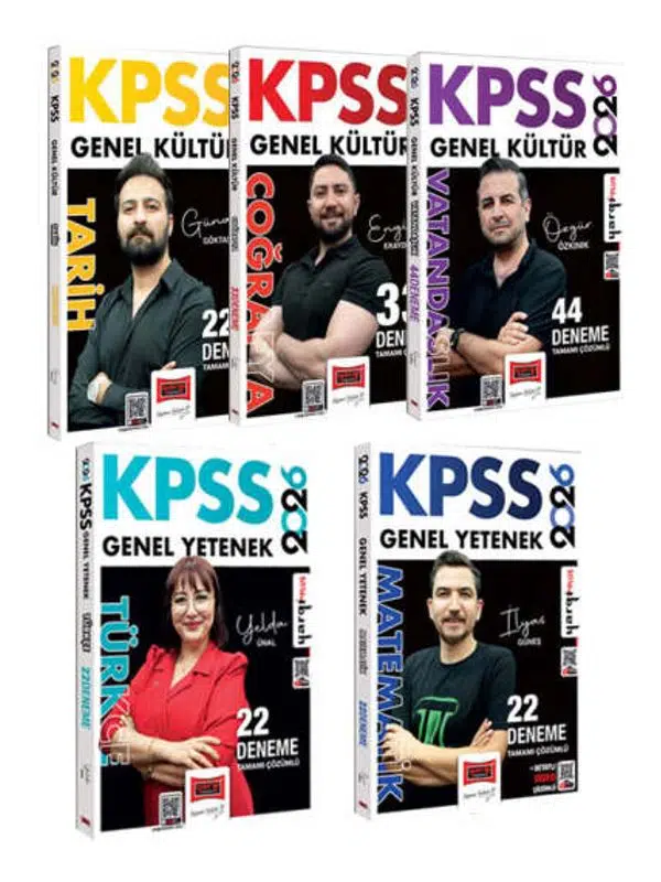 Yargı Yayınları 2026 KPSS GK-GY Tüm Dersler Tamamı Çözümlü Deneme Seti (5 Kitap)
