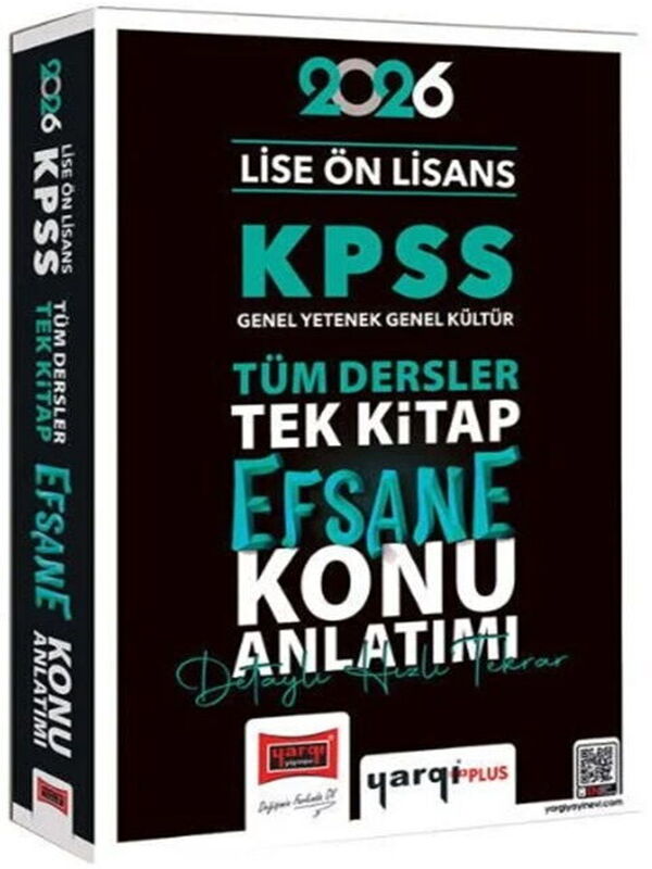 Yargı Yayınları 2026 KPSS Lise Ön Lisans Efsane Konu Anlatımlı Tek Kitap