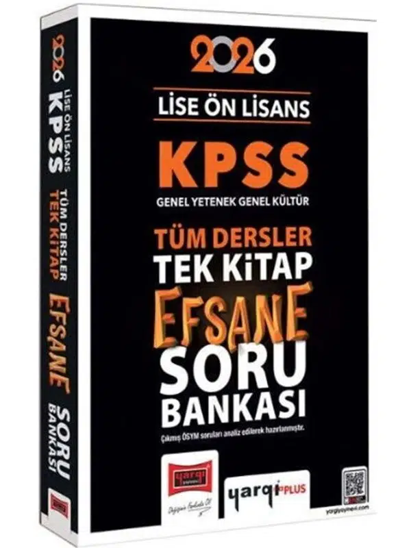 Yargı Yayınları 2026 KPSS Lise Ön Lisans Efsane Soru Bankası Tek Kitap