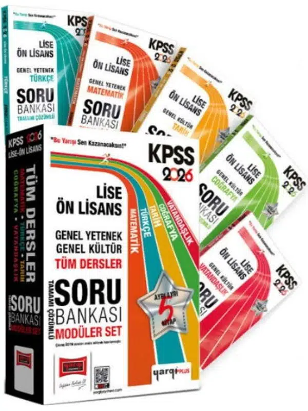Yargı Yayınları 2026 KPSS Lise Ön Lisans GK GY Tüm Dersler Tamamı Çözümlü Modüler Soru Bankası Seti