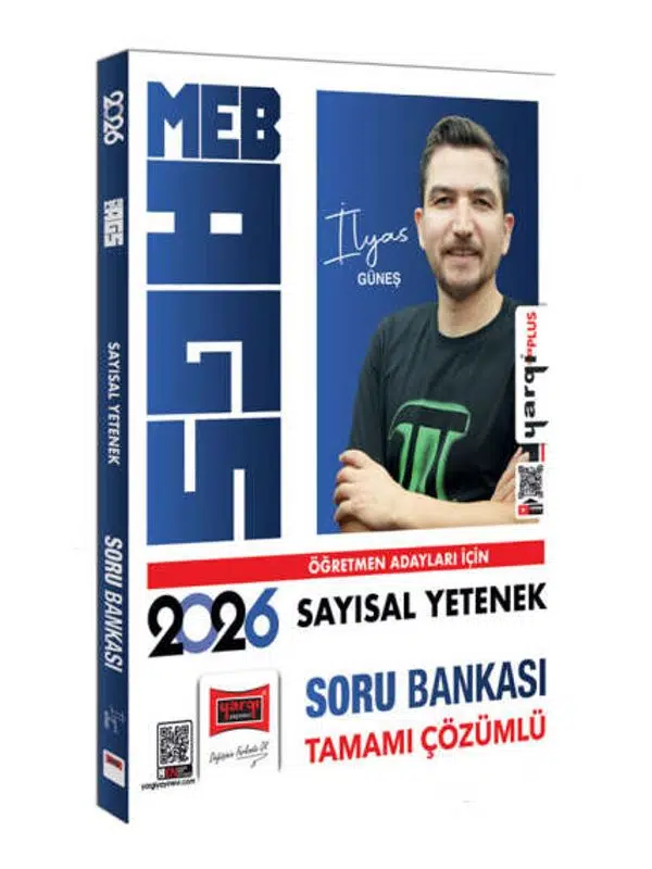 Yargı Yayınları 2026 MEB-AGS Öğretmen Adayları İçin Tamamı Çözümlü Sayısal Soru Bankası (İlyas Güneş)