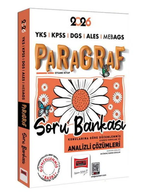 Yargı Yayınları 2026 YKS KPSS DGS ALES MEB-AGS Papatya Serisi Paragraf Tamamı Çözümlü Soru Bankası