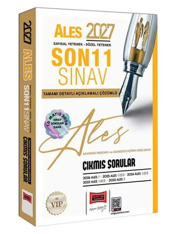 Yargı Yayınları 2027 ALES Sayısal - Sözel Yetenek Son 11 Sınav Tamamı Çözümlü Çıkmış Sorular
