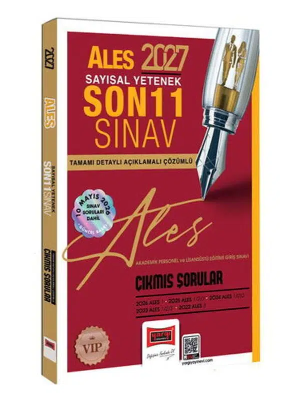 Yargı Yayınları 2027 ALES Sayısal Yetenek Son 11 Sınav Tamamı Çözümlü Çıkmış Sorular