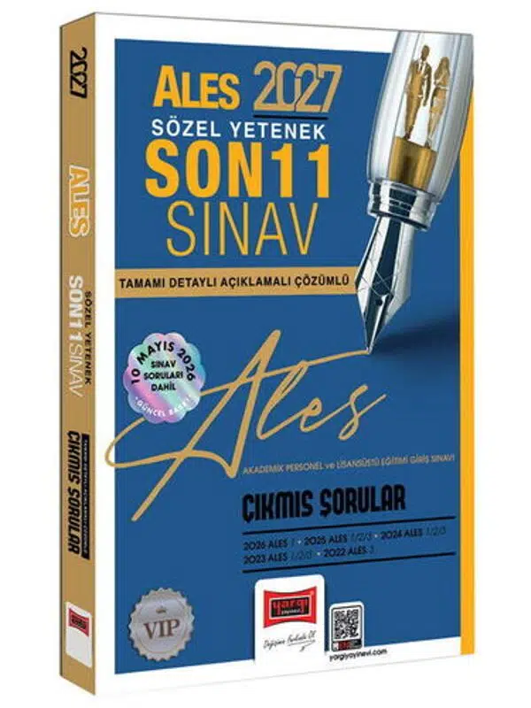 Yargı Yayınları 2027 ALES Sözel Yetenek Son 11 Sınav Tamamı Çözümlü Çıkmış Sorular