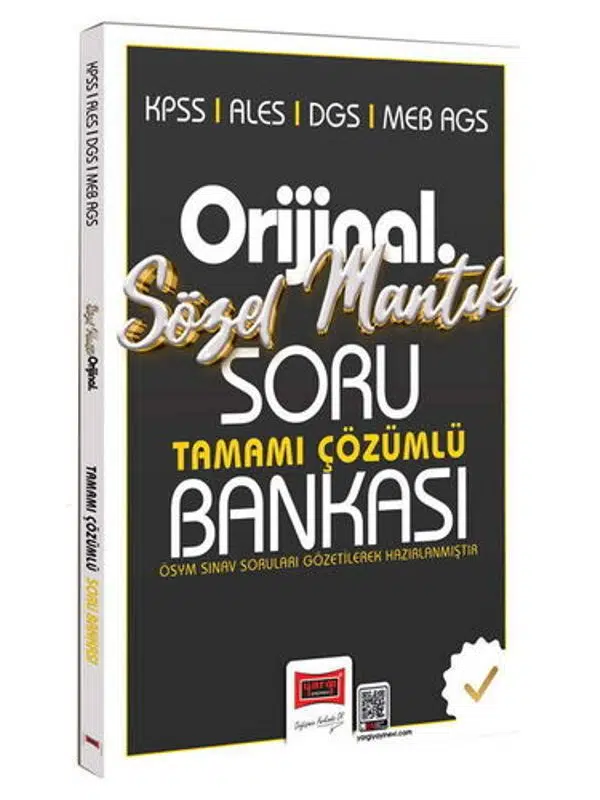 Yargı Yayınları KPSS ALES DGS MEB-AGS Orijinal Sözel Mantık Tamamı Çözümlü Soru Bankası