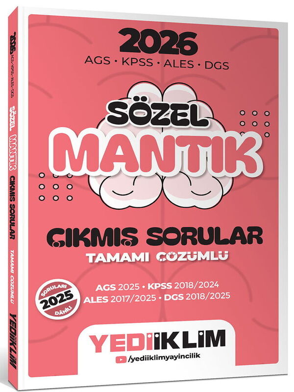 Yediiklim 2026 AGS KPSS ALES DGS Sözel Mantık Tamamı Çözümlü Çıkmış Sorular
